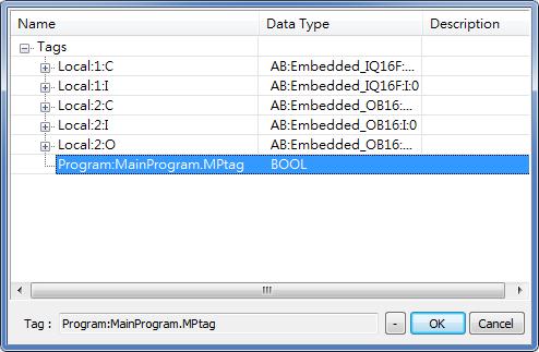 3. When importing the Free tags of Rockwell Free Tag Names driver, the Main Program Tags are automatically imported. It is not necessary to build the tags manually by using Structure Editor.