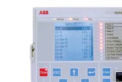 1VAD386601-AG 17. Display The relay s local HMI includes a large LCD screen standard.