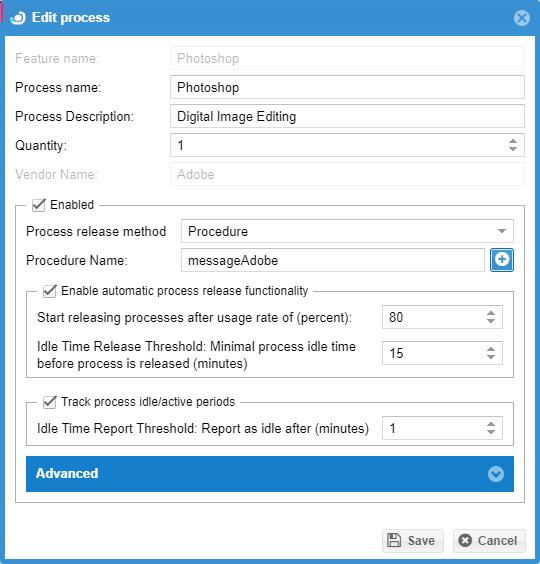 Using Custom Commands 23 Figure 19: Edit Process screen with added procedure. 9. Click the [Save] button to commit the changes and exit the Edit Processes screen.