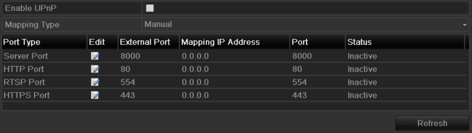 Figure 9. 25 UPnP Settings Interface 3. Check checkbox to enable UPnP. 4. Select the Mapping Type as Manual or Auto in the drop-down list.
