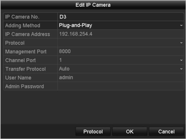 The IP address of the camera can only be edited in the Network Configuration interface, see Chapter 9.1 Configuring General Settings for detailed information. Figure 2.