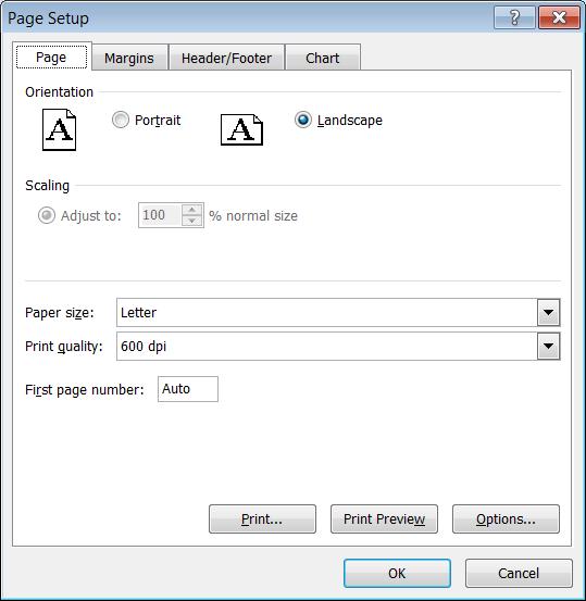 Click the appropriate option or More Paper Sizes The Page Setup dialog box is displayed. 4. In the Page tab, select the appropriate option from the Paper size: drop down list e.g. A4. 5.