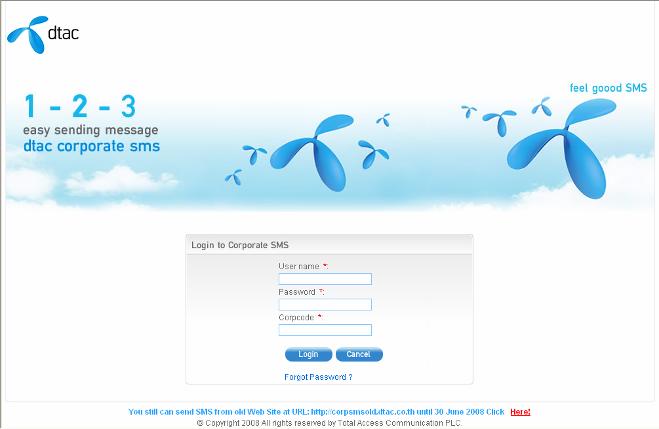 3.7 Corporate SMS With the Corporate SMS service, you can easily send messages via website to mobile phones.