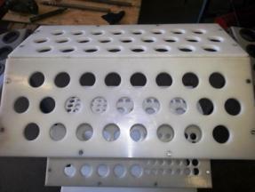 35mm 9 x Large tool storage holes (ID = 49mm) TOP TIER SHELVES 265 x 670 x