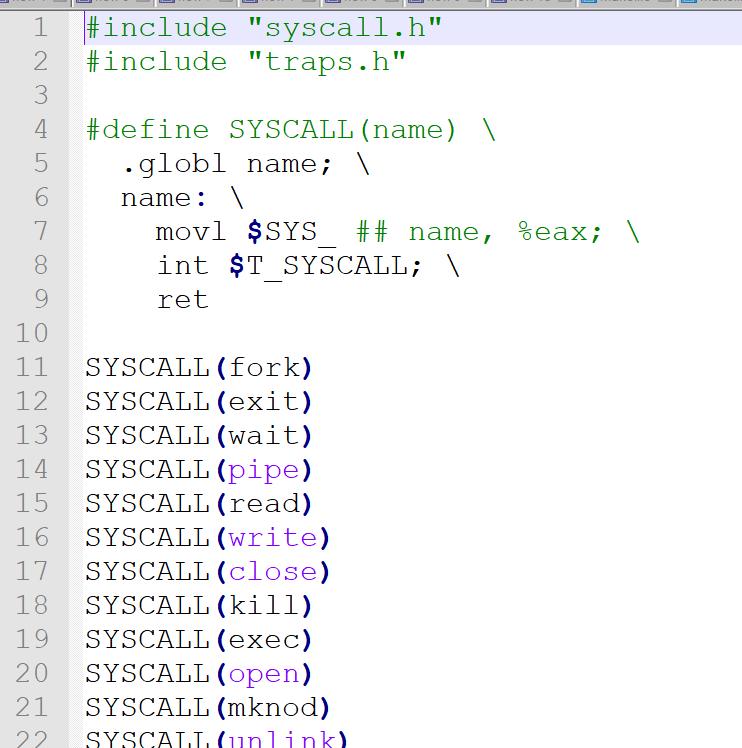 CS 1550 xv6 Adding a custom Syscall Afterwards we define the