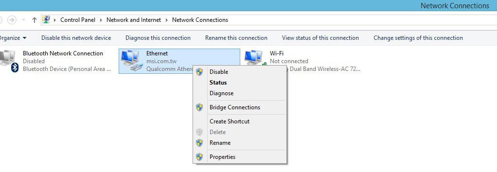 Wired LAN Using cables and network adapters to connect to the internet. Setup Dynamic IP/PPPoE connection Go to the desktop (Please launch Desktop if you are in Win 8 Start screen) 1.