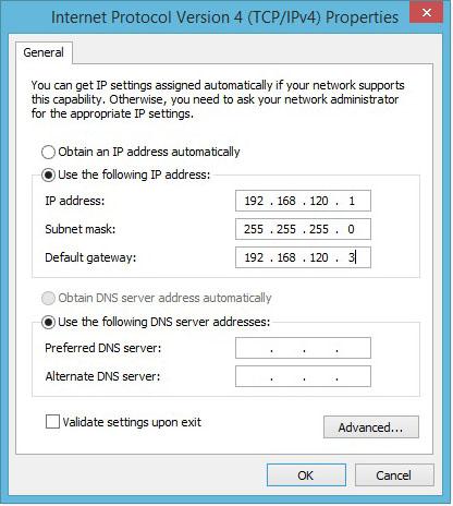 Setup a static IP internet connection 1. Follow the previous steps 1 to 4 in [Setup Dynamic IP/PPPoE Connection]. 2.