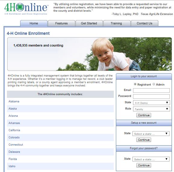 ENROLLING IN 4HONLINE FOR THE FIRST YEAR QUICK START GUIDE Your County Extension office staff can help you find a club, get the forms you need, and begin the enrollment process, whether you do that