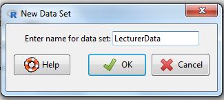 For this exercise, you will create a dataframe called LecturerData