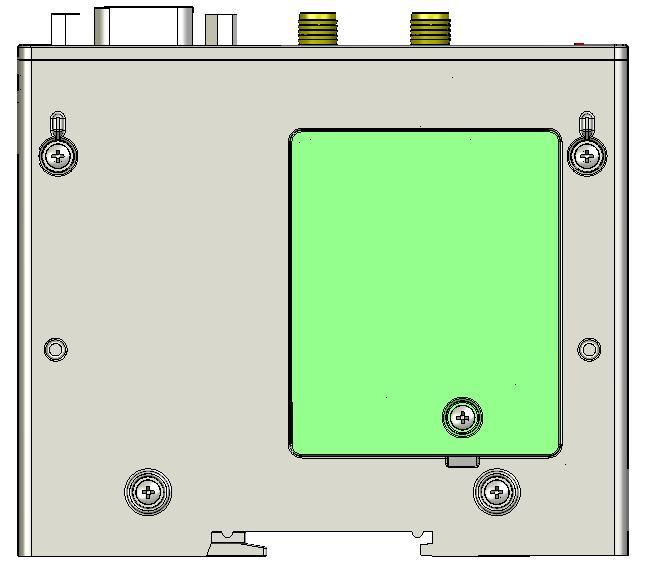 lock on DIN rail Battery and SIM drawer cover 2
