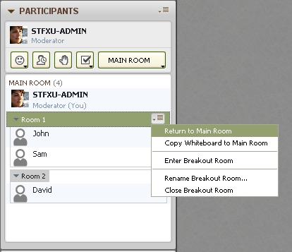 Break Out Room (only for moderators) Page explorer As a moderator you can:!