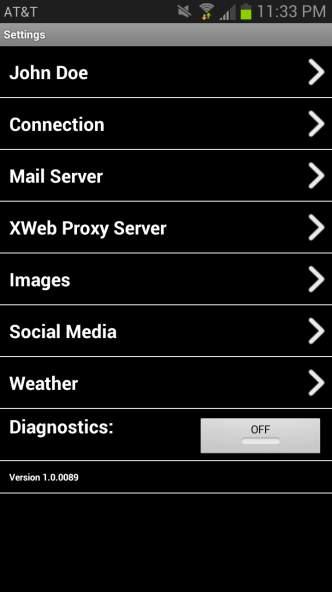 9) Configure weather forecast service The application provides various