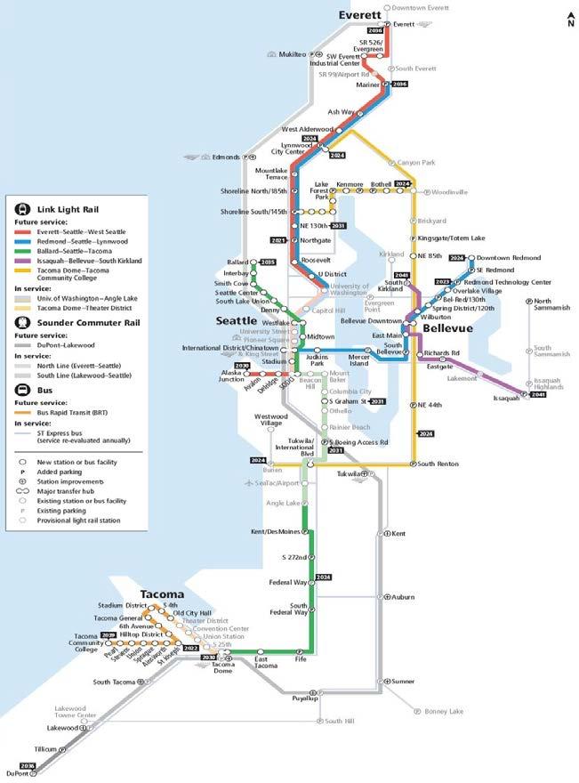 Sound Transit Overview Established: 1993 Service Area: 3 Counties (King, Snohomish, Pierce) Riders: Over 42 million (2016) expected to increase to over 49 million by end of 2018 System Expansion