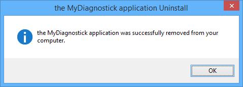2.4 Legacy PC software uninstallation Setup will automatically uninstall the legacy PC software for the MyDiagnostick web portal if setup detects that this software is installed on