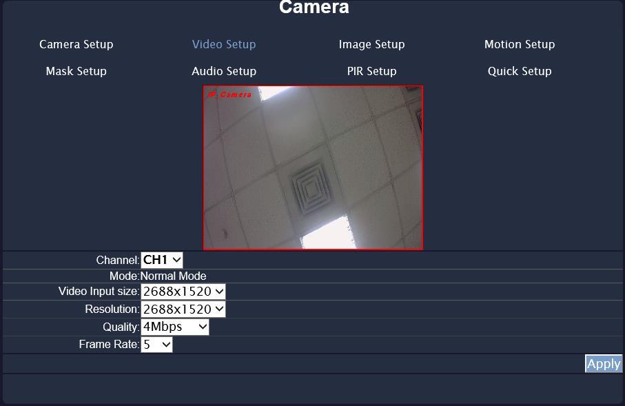 Channel Click the drop down list to change the channel of the live video preview. B-2.