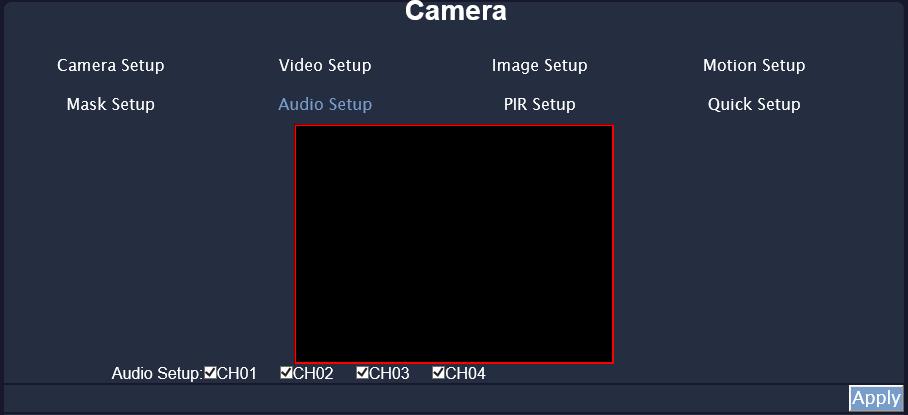 The channel ticked means the sound from the network camera will be recorded into the playback video.