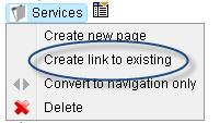 that you offer. To do this, you would click on the Create Link to Existing option in the dropdown menu for the Brand X page.