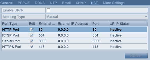210.72.145.44). If the DVR is set in a more customized network, NTP software can be used to establish a NTP server used for time synchronization. 9.2.5 Configuring NAT Purpose Universal Plug and Play