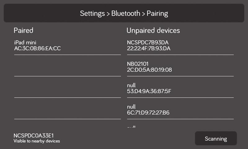 2.8 The mobile device will be displayed in the "Paired devices" list