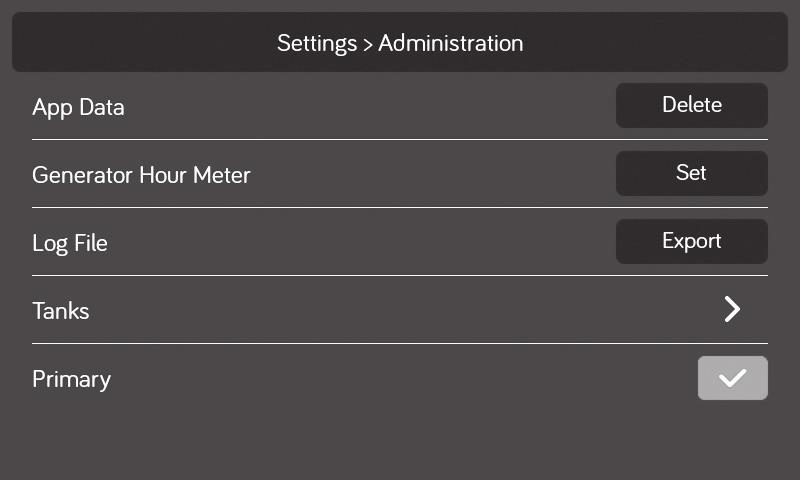 From the Settings page, press "Administration". 3. Make Selection. 2.