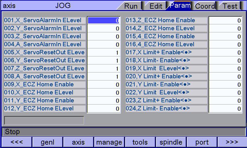 9. Program saving & editing Comprehensive parameters Comprehensive parameters are a set of functions that aren t classified in details, e.g. home mode, manual speed, etc.