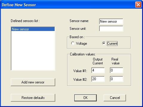 2.5.9. Defining a Custom Sensor DaqLab enables the user to define custom sensors. This is a useful tool for when DaqPRO is communicating with many sensors from different vendors.