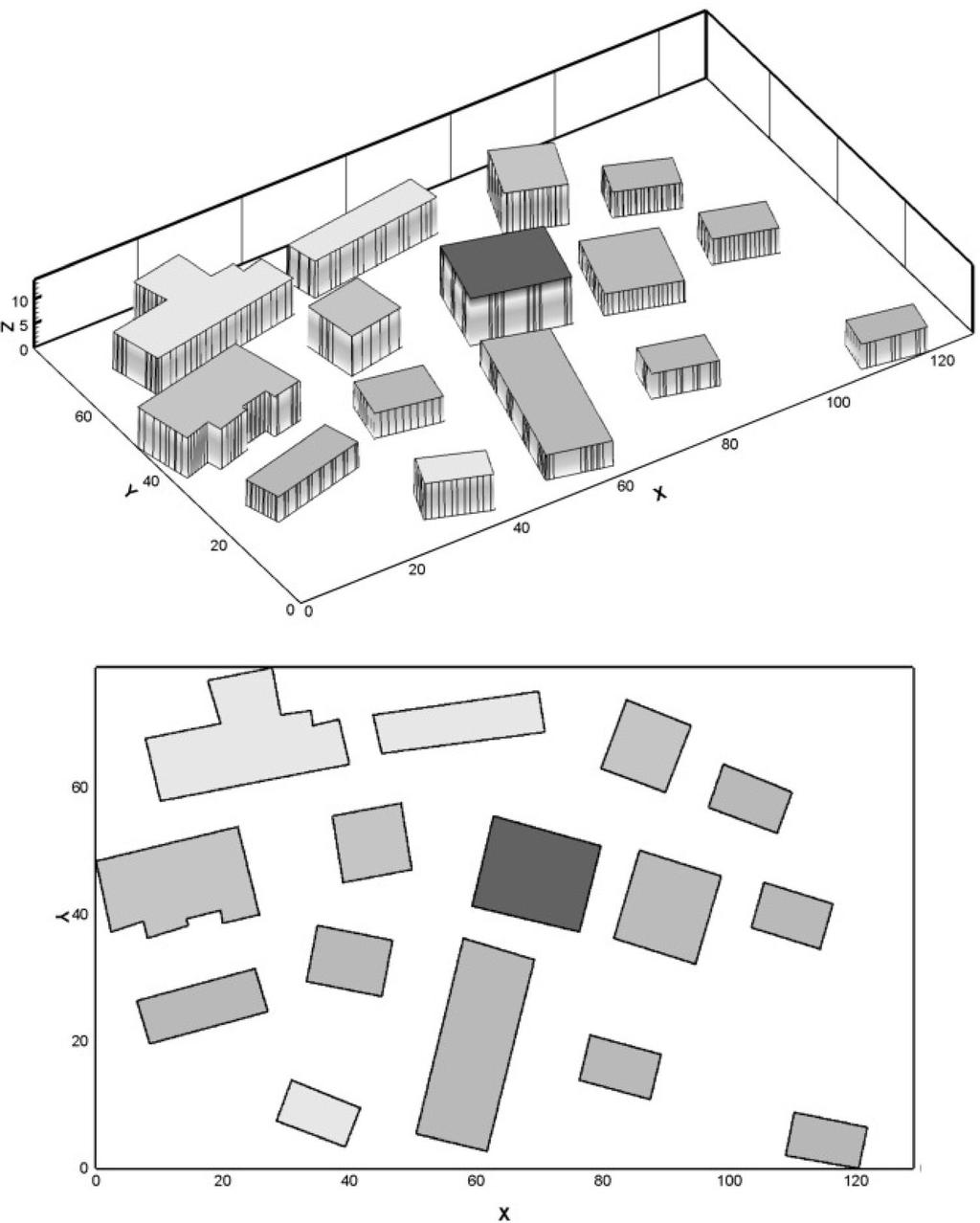 Figure 3-6: Realistic urban environment model based on