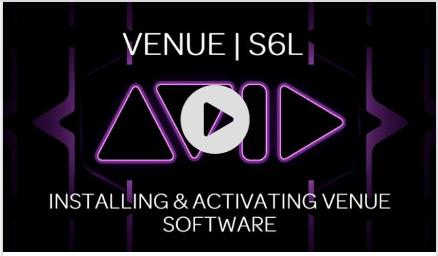 VENUE Software Activation You must activate each S6L system component using the Activation Card included in each component s shipping package.