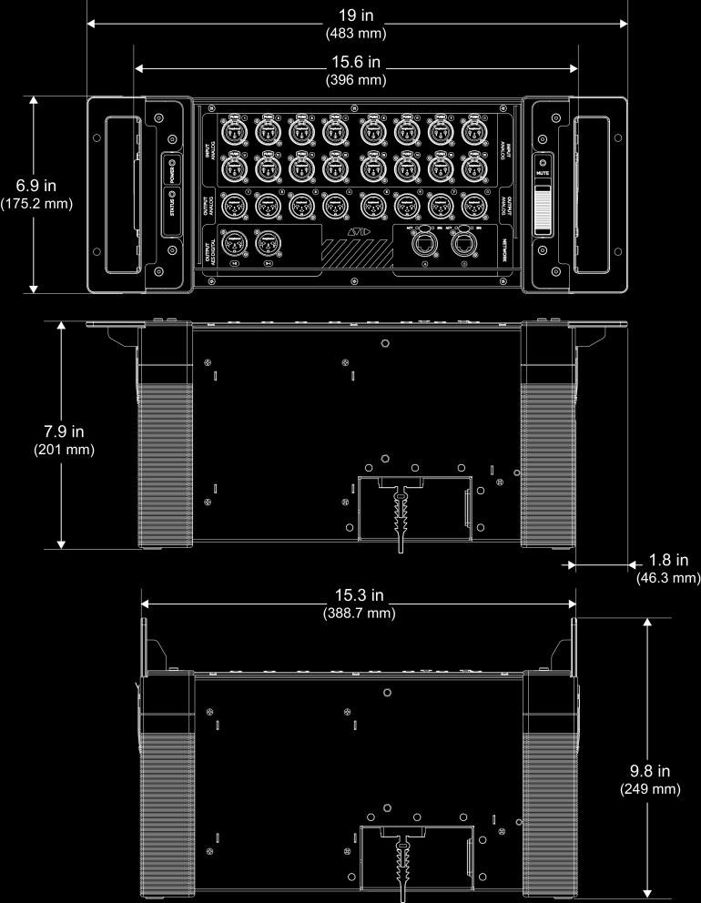 Dimensions: Stage 16 DXF Line Drawings Parameter Maximum Height Specification 6.9 in (175.