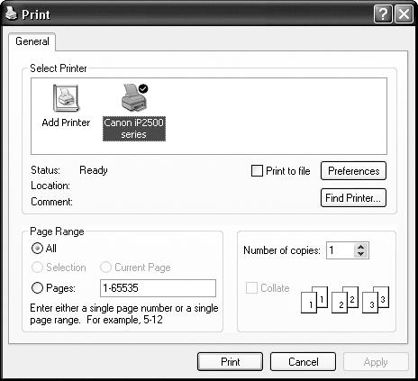 Printing from Your Computer This section describes the procedure for basic printing. For information on how to load paper, refer to "Loading Printing Paper" in the User's Guide on-screen manual.