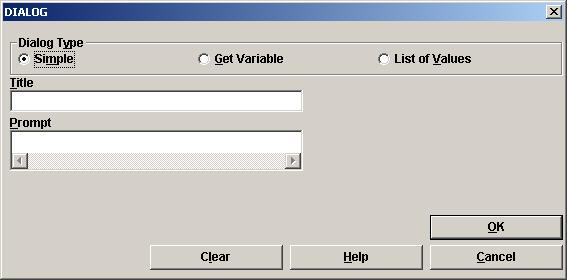 Use the DIALOG Command You are going to create Check Code that will provide a dialog box and added instructions for the person entering data into the project survey.