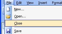 * Close the Excel program Click on the Close icon. OR click on the Exit from the file menu. OR press Alt+F4.