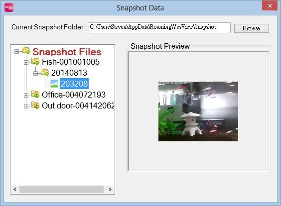 Select the snapshot files and the