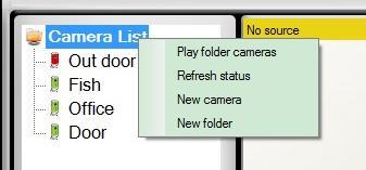 5. Managing YesCam View Camera IP cameras Right click the Camera