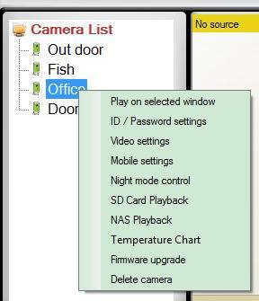 6. Camera Adjustment By right clicking on a green light status IP cam, you can access the video