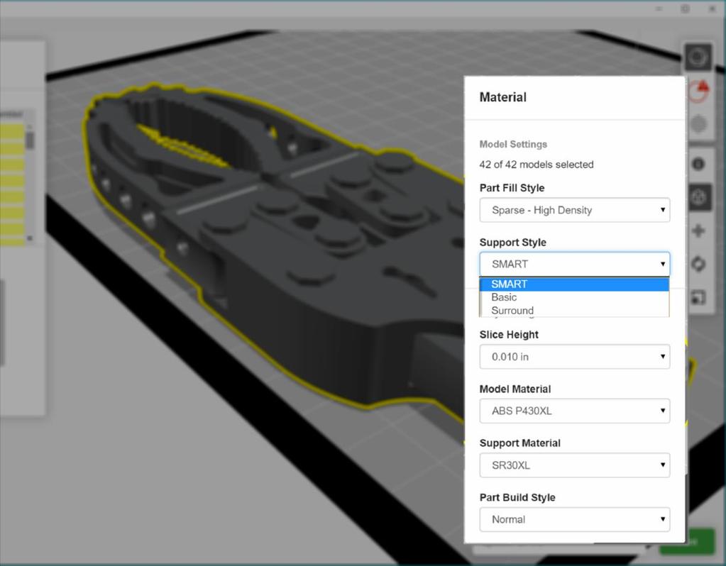 GrabCAD Print: Intuitive 3D printing software for Professionals Read native CAD files Locate the part on the tray: auto placement,