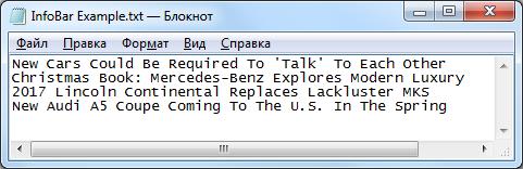 TS1_InfoBar displaying an infobar, consisting of one line messages 1. Purpose The TS1_InfoBar script is designed to display an infobar, a banner that displays a one line message.