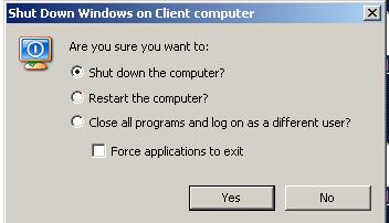 Turning all PCs off If an instructor would like to shut down all PCs in a lab, just do the following steps: Select all PCs
