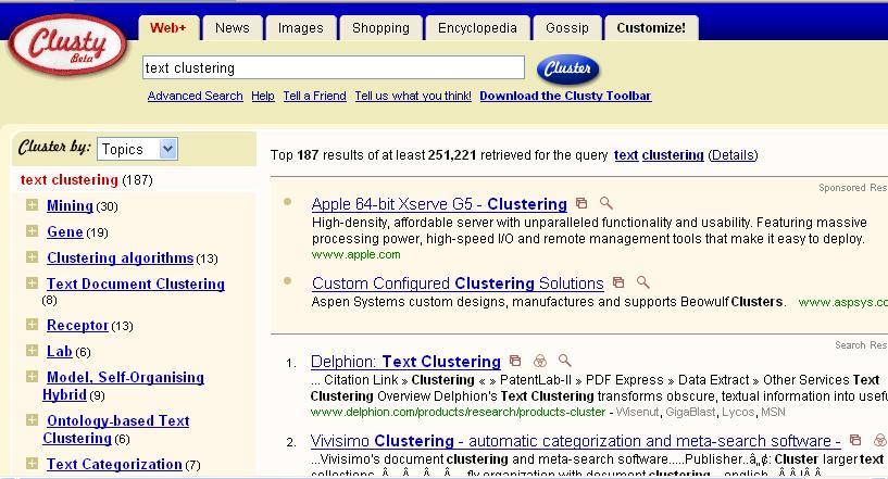 For better navigation of search results For grouping