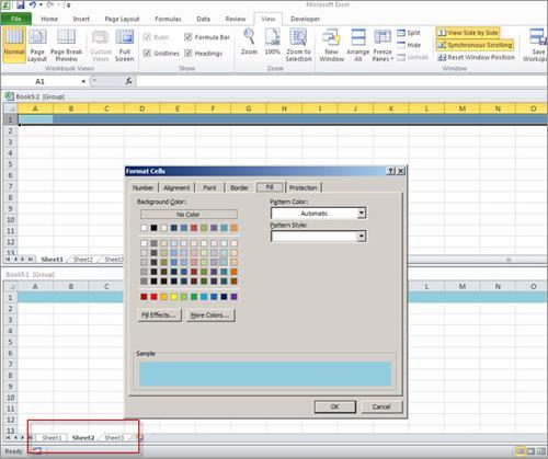 Apply the Same Formatting and Data to Multiple Sheets at the Same Time Ctrl-click the tabs of the sheets that you want to group together, and the grouped