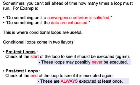 Count-controlled Loops vs.