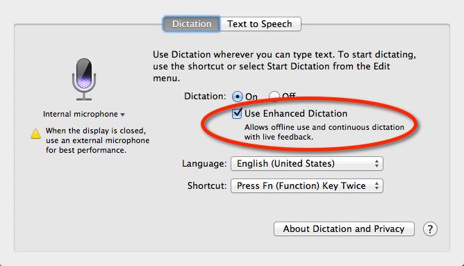Enhanced Dictation In 10.