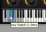 Using Key Switches Key Switches are special MIDI notes or keys that are assigned to switch control values instead of triggering notes.