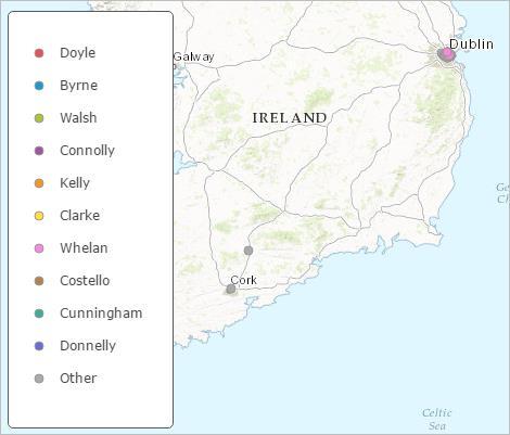 The map zooms out to show most of Ireland and Great Britain, and the Change Style pane opens.