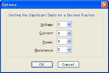 7 Setting the Mode Fig. 7-2 Setting the Number of Significant Digits The setting ranges of the number of significant digits for decimal fractions are as shown below: Voltage 2 to 3 digits (x.xx to x.