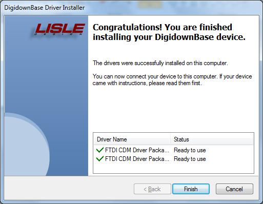 The DigidownBase Driver Installer If you selected to use DigidownHost with a DigidownBase, the DigidownBase Driver Installer will appear in a new window. Click Next to continue.