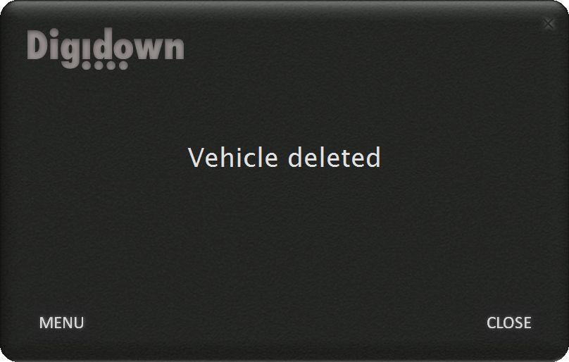 Deleting a vehicle Click the Settings button to open the Control Panel. Click - VEHICLE Select the VRN of the vehicle you want to remove from the list and click NEXT.