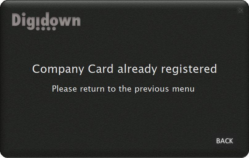 Updating a Company Card If you want to replace a company card with another one, keeping all the vehicles associated with it, use the Update Card function.