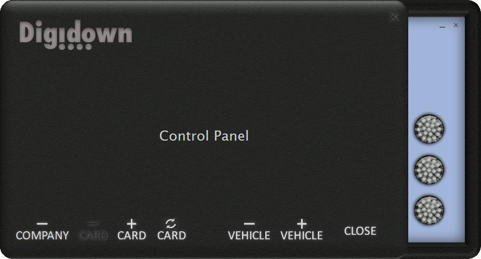 Adding a Company Card Company cards can be added via the Control Panel. Click the Settings button to open the Control Panel.