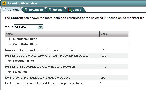 Select the Content tab in the Learning Object View section 3.